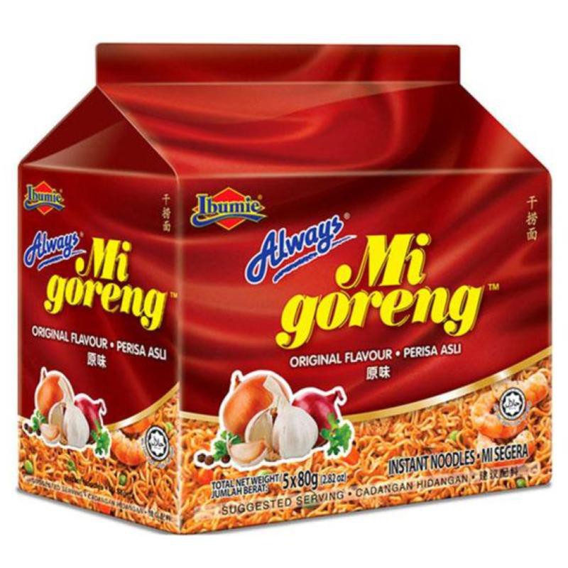 Ibumie Always Mi Goreng Asli Instant Noodles 5 x 80g [Malaysia]