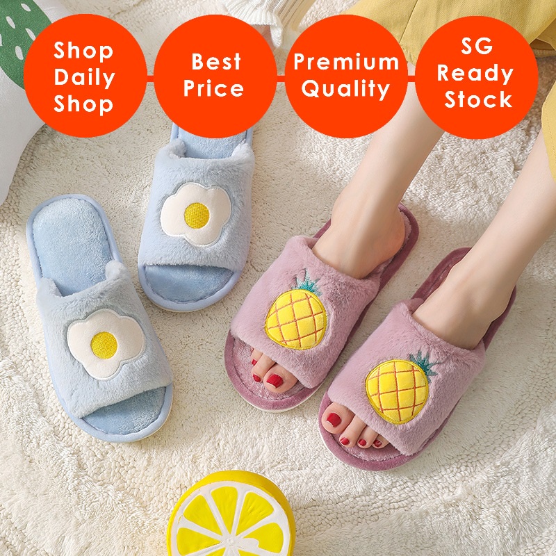 SDS 1Pair Comfortable Home Slippers Indoor Women Slipper Cute Fluffy Slippers Anti-Slip Slippers Plush Slippers