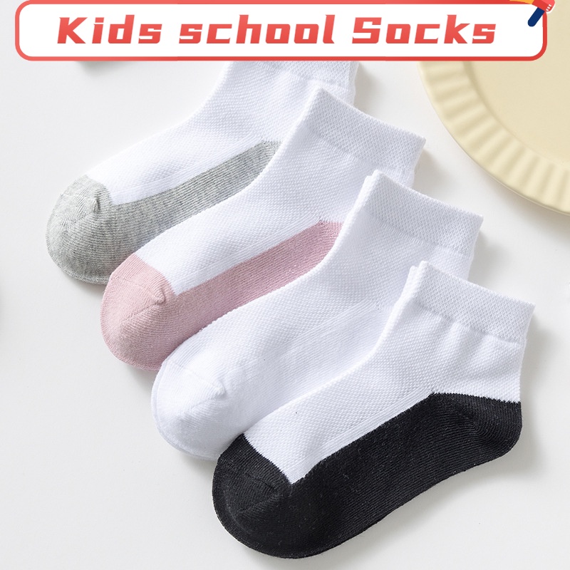 [1pairs] Kids School Socks Ankle Sock Cotton Sock Casual Socks for 3-15 Years Old