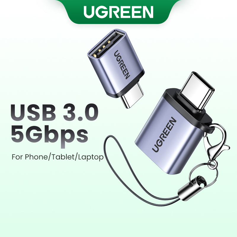 UGREEN USB C to USB 3.0 Adapter USB C OTG Adapter Type C Thunderbolt 3 Male to USB 3.0 A Female Aluminum Converter