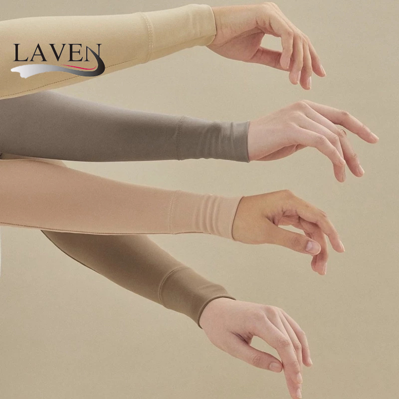 LAVEN Fashion Plain Muslim Women Soft Sleeves Uv Sun Protection Arm Socks Comfortable Modal Arm Sleeves