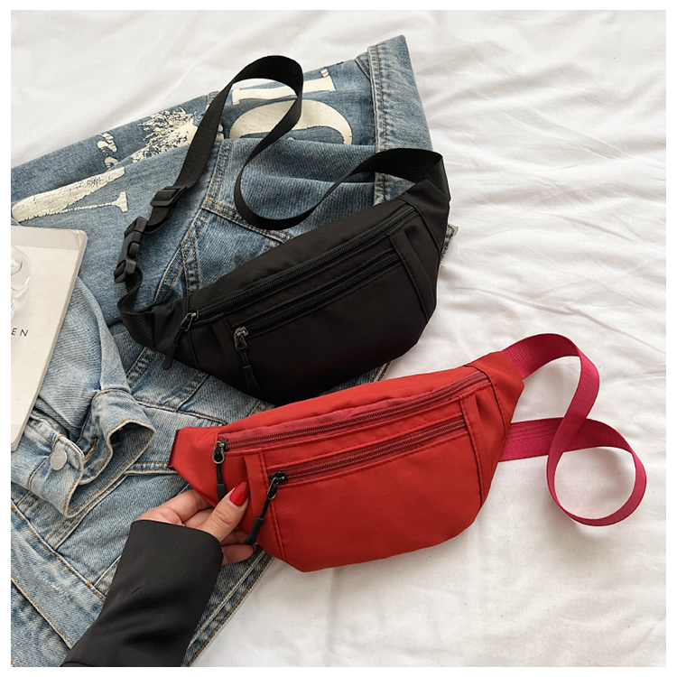 Lightweight Nylon Simple One-Shoulder Back Men's Sports Chest Bag Casual Diagonal Bag