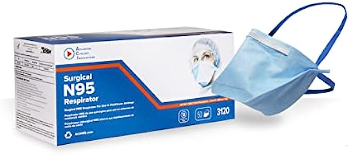 ACI N95 Respirator Box of 50 NIOSH Approved - Made in USA