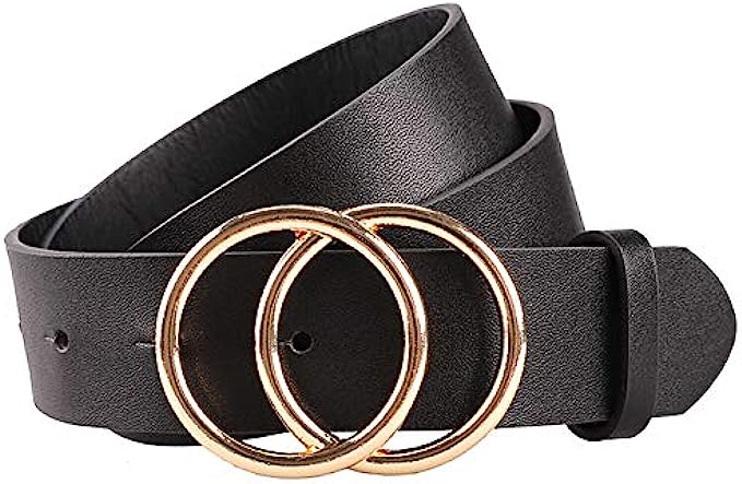Earnda Women's Leather Belt Fashion Soft Faux Leather Waist Belts For Jeans Dress