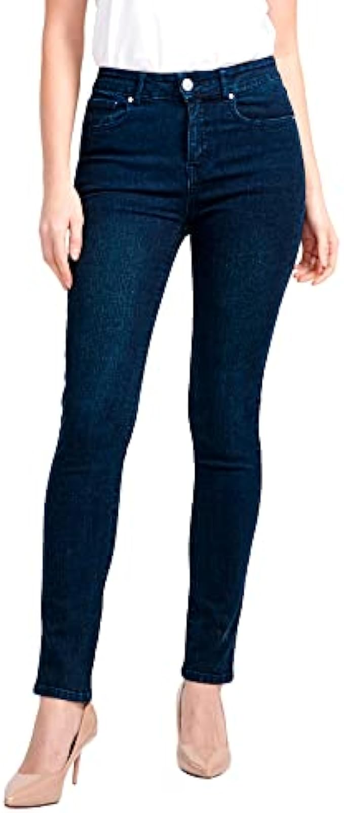 Resfeber Women's Ripped Skinny Jeans Stretch Comfy Pants Distressed Destroyed Jean with Hole