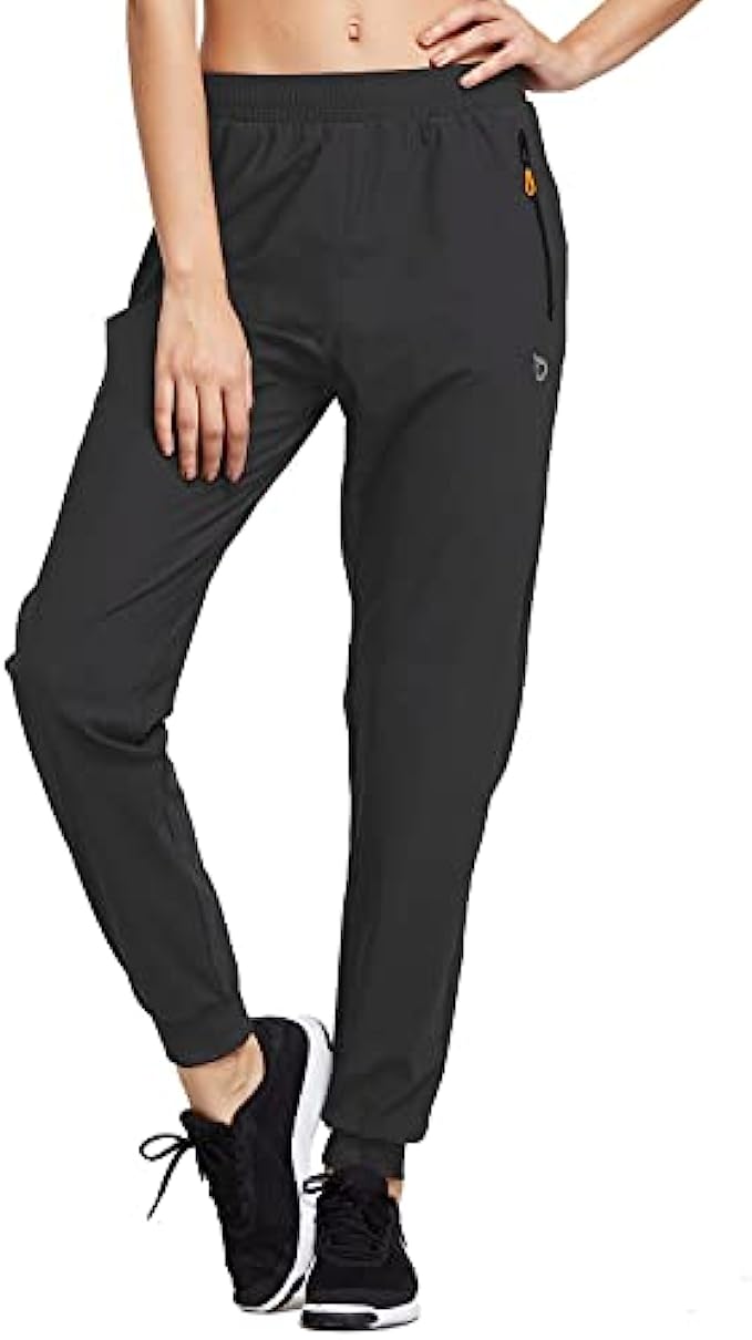 BALEAF Women's Joggers Pants Athletic Running Jogging Pants Hiking Quick Dry Zipper Pockets