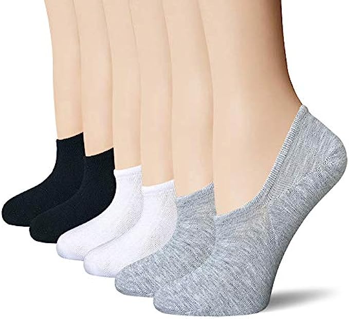 BERING Women's No Show Socks with Non Slip Grip Low Cut Ankle for Sneakers Loafers Boat Boots 6/9 Pairs
