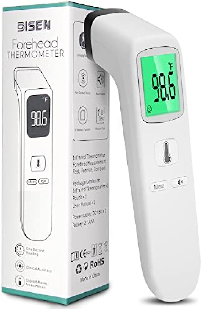Non-Contact Thermometer for Adults and Kid, Infrared Forehead Thermometer for Home, 3 in 1 Digital Thermometer with Fever Instant Accuracy Readings