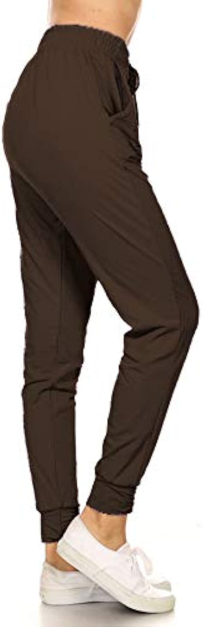 Leggings Depot Women's Printed Solid Activewear Jogger Track Cuff Sweatpants