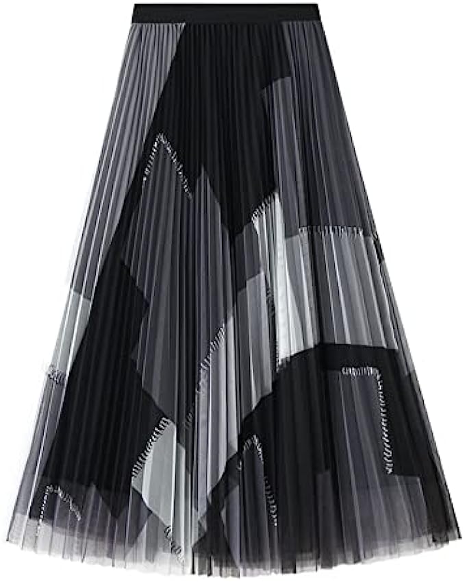 Dirholl Women's A-Line Fairy Elastic Waist Tulle Midi Skirt