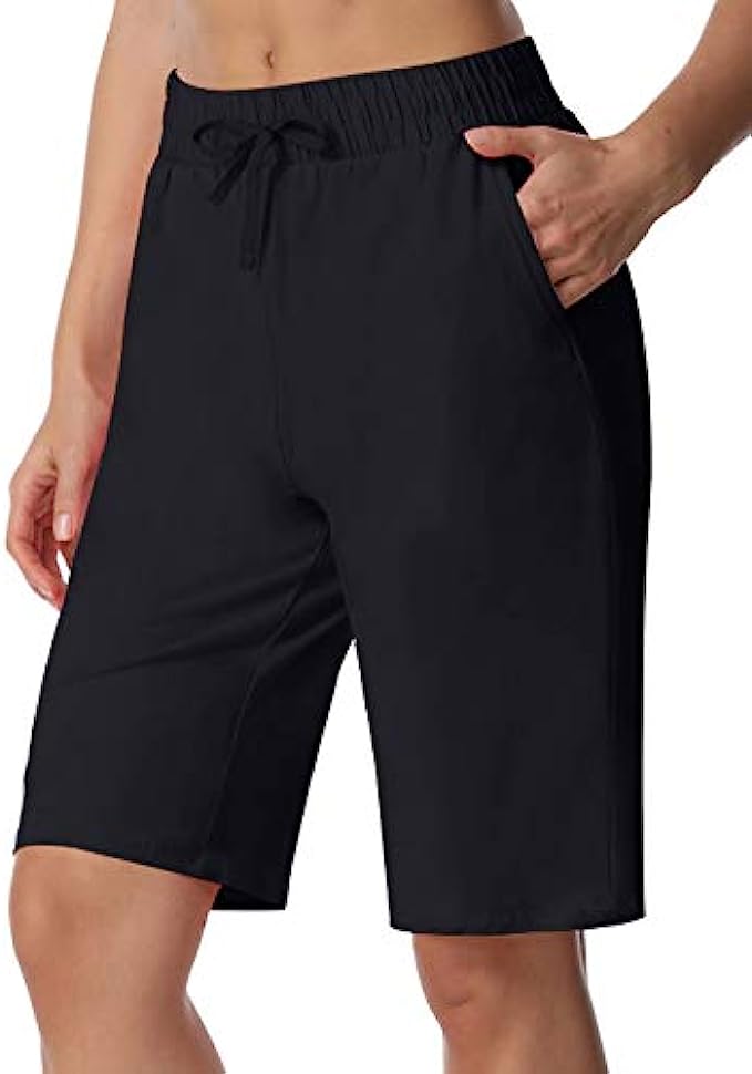 ChinFun Women's Bermuda Shorts Athletic Active Yoga Lounge Quick Dry Activewear Workout Sweat Running Shorts