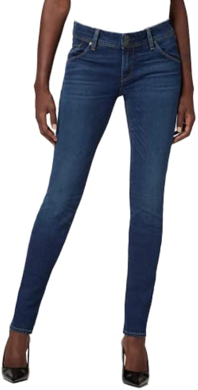 HUDSON Women's Collin Mid Rise Skinny Jean, with Back Flap Pockets Rp