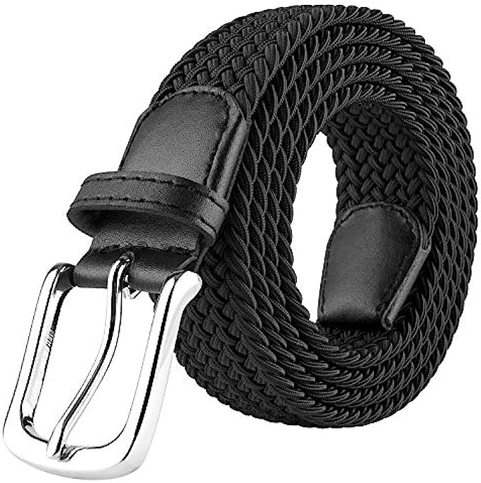 JUKMO Elastic Braided Belt, Stretch Woven Belt in Gift Box