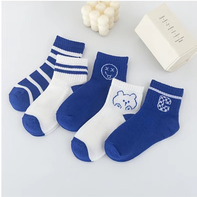 5 Pairs Set 0-13 Years old Little Baby Boy Girls Sock Children Toddler Fashion Stocking for Kid Kids Cute Socks