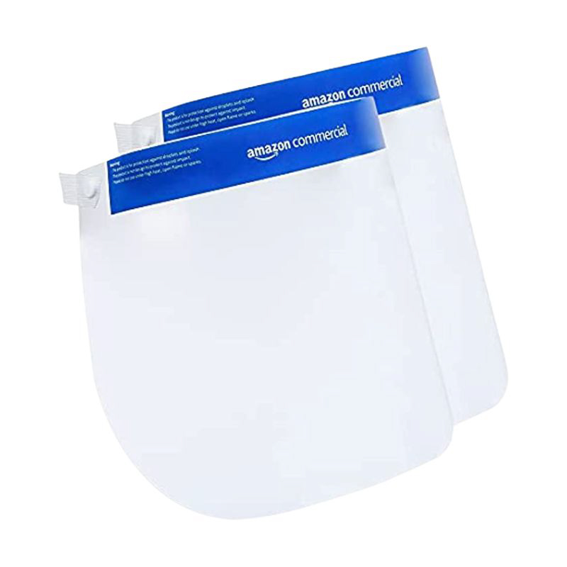 Commercial Transparent Safety Face Shield, Full Protection Cap Wide Visor, Easy to Clean,Pack of 1