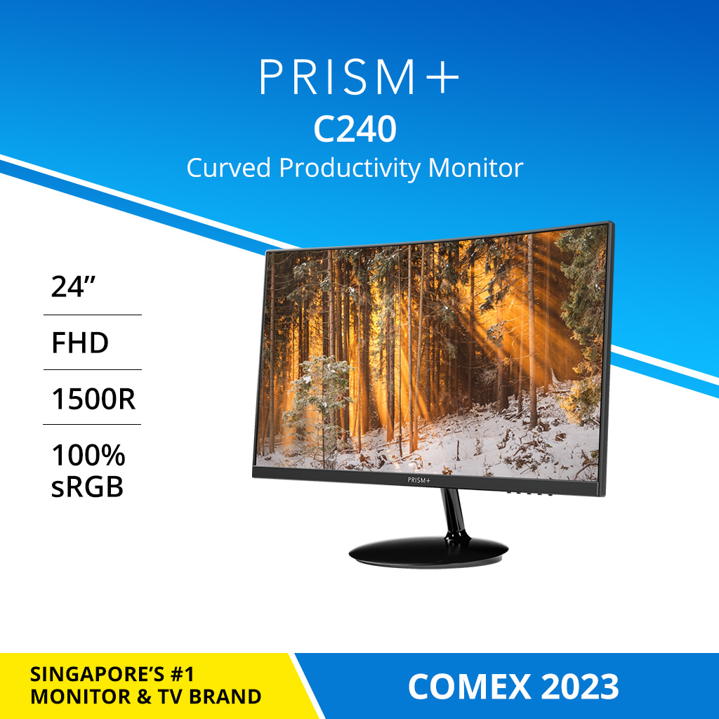 PRISM+ C240 24 75Hz 1500R Curved Productivity Monitor Gaming Monitor [1920 x 1080]