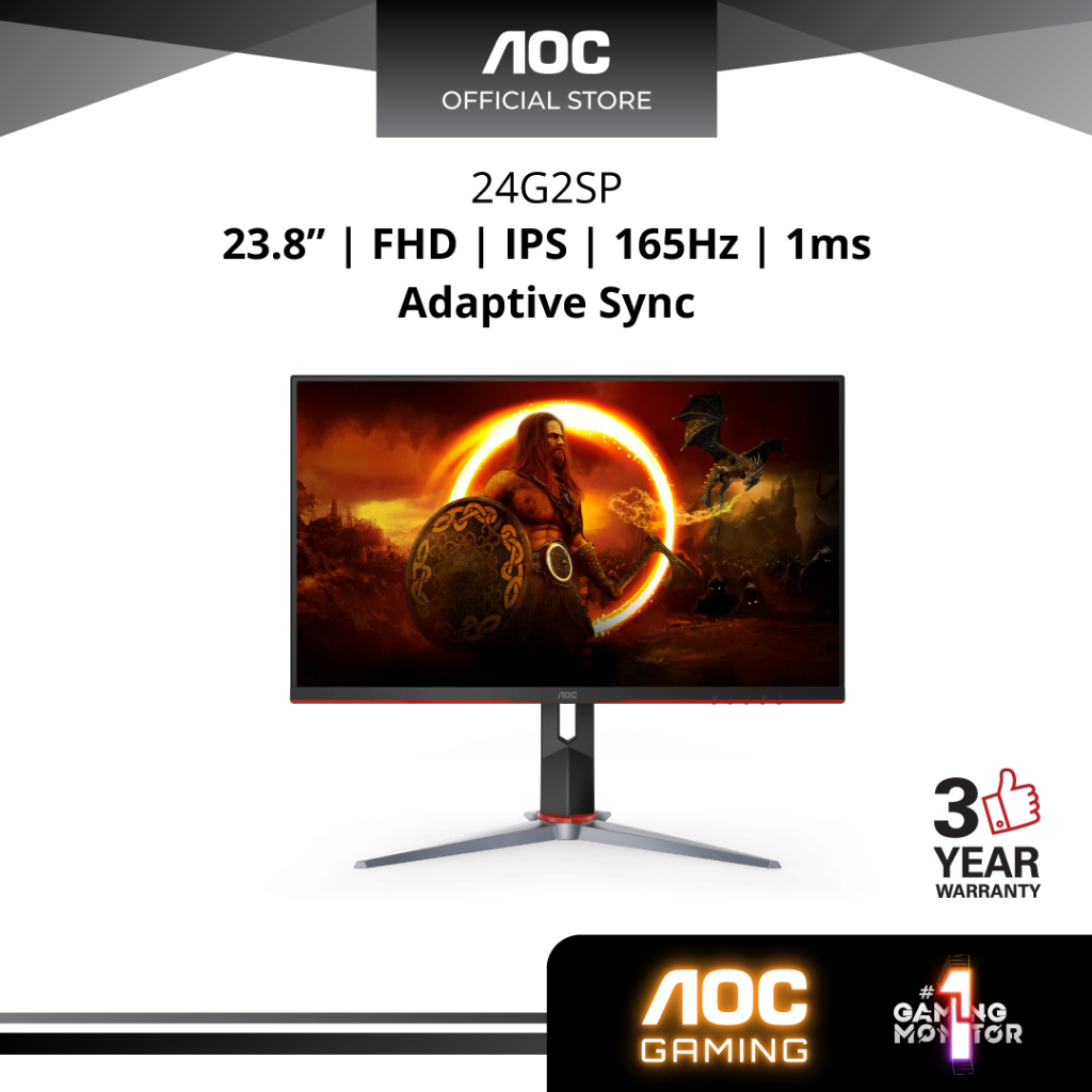 AOC 24G2SP 23.8’’ IPS 1MS G-SYNC GAMING MONITOR