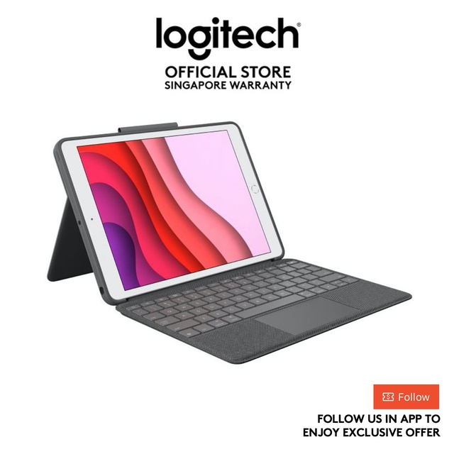 Logitech Combo Touch With Touchpad Keyboard Case For iPad 10.2 (7th, 8th, &amp; 9th gen)