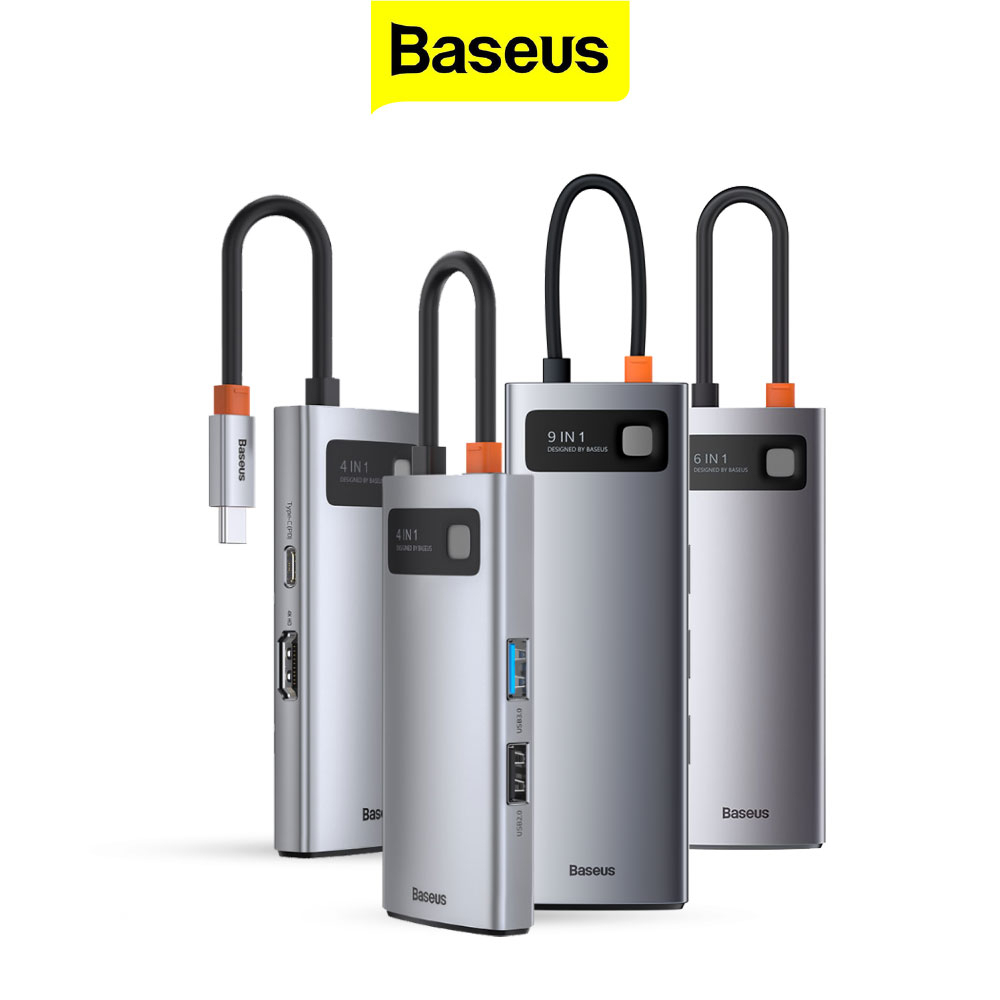 Baseus Metal Gleam Hub USB C All in 1 Type C Metal HUB to HDMI VGA RJ45 USB 3.0 Adapter Data Transfer Dock