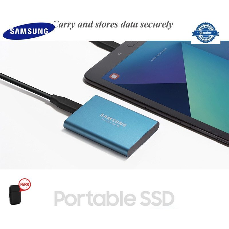 Hot sale !  Samsung T5 SSD 1TB 2TB External Solid State Disk Black USB 3.1 To Type-C Hard Drive Type-C To Type-C SSD For Computer