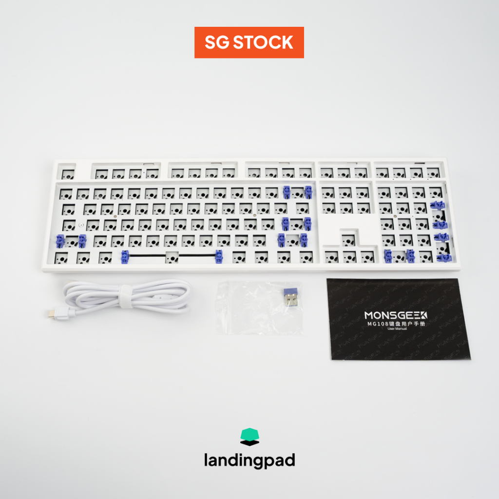 [✅ SG INSTOCK] Akko Monsgeek MG108W 100% Size Wireless 2.4G / Wired Hotswap Mechanical Keyboard DIY KITMac &amp; Windows
