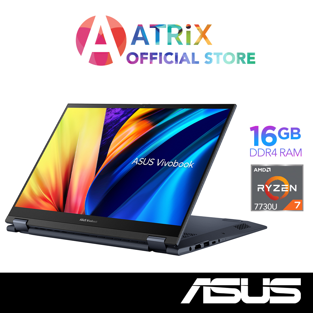 【Express Delivery】ASUS Vivobook S 14 Flip TN3402YA-LZ128W | 14" FHD+ touch | Ryzen 7 7730U | 16GB/1TB SSD | Win11 | 2Y