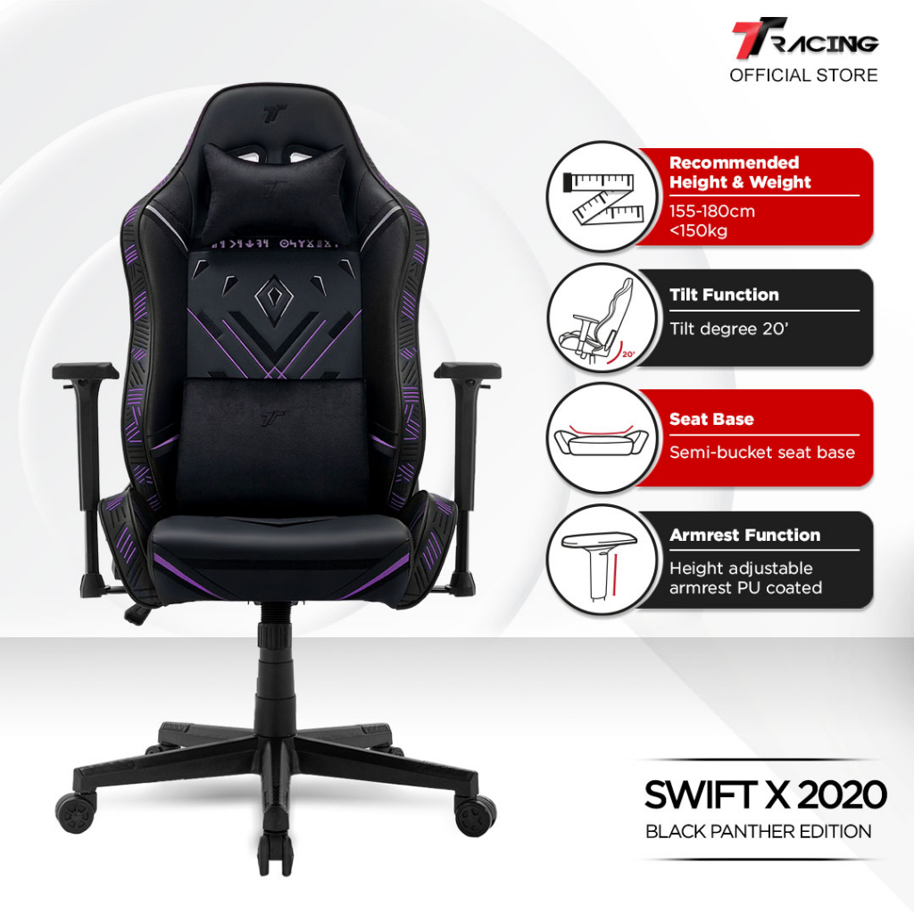 TTRacing Swift X - Gaming Chair Ergonomic Home Office Chair - 2 Years Official Warranty