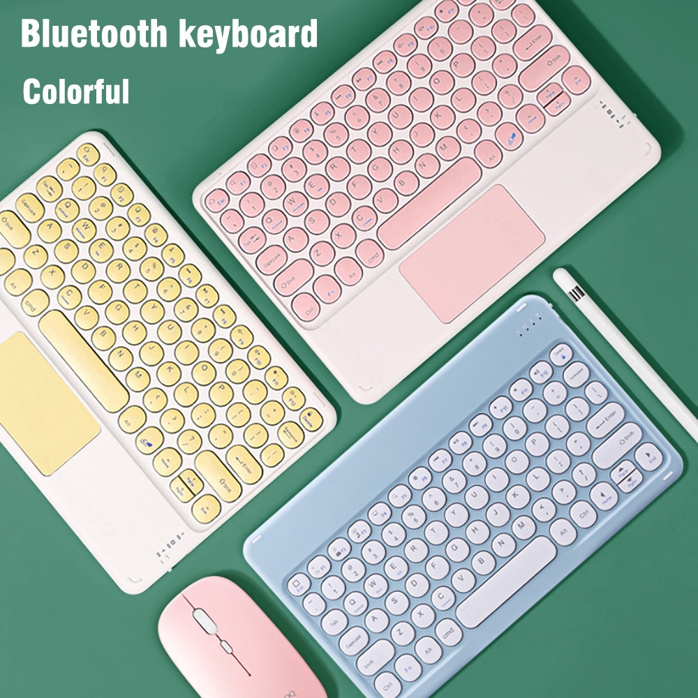 Bluetooth Keyboard Wireless Keyboard Bluetooth Mini Track pad Keyboard RGB Backlit Rechargeable For Phone Tablet Touch pad