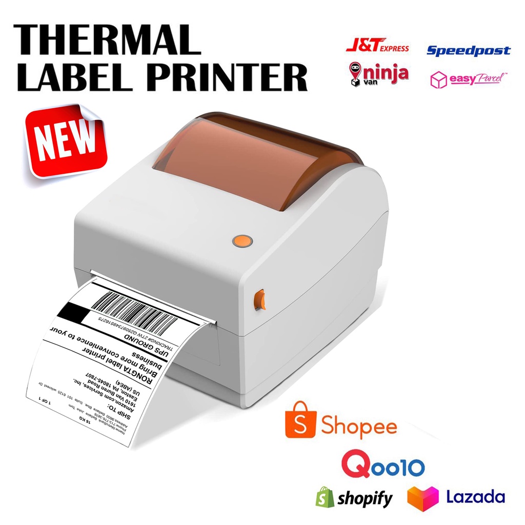 Easylabeltech USB /Bluetooth /WiFi Thermal Printer for Waybill Barcode Label Print