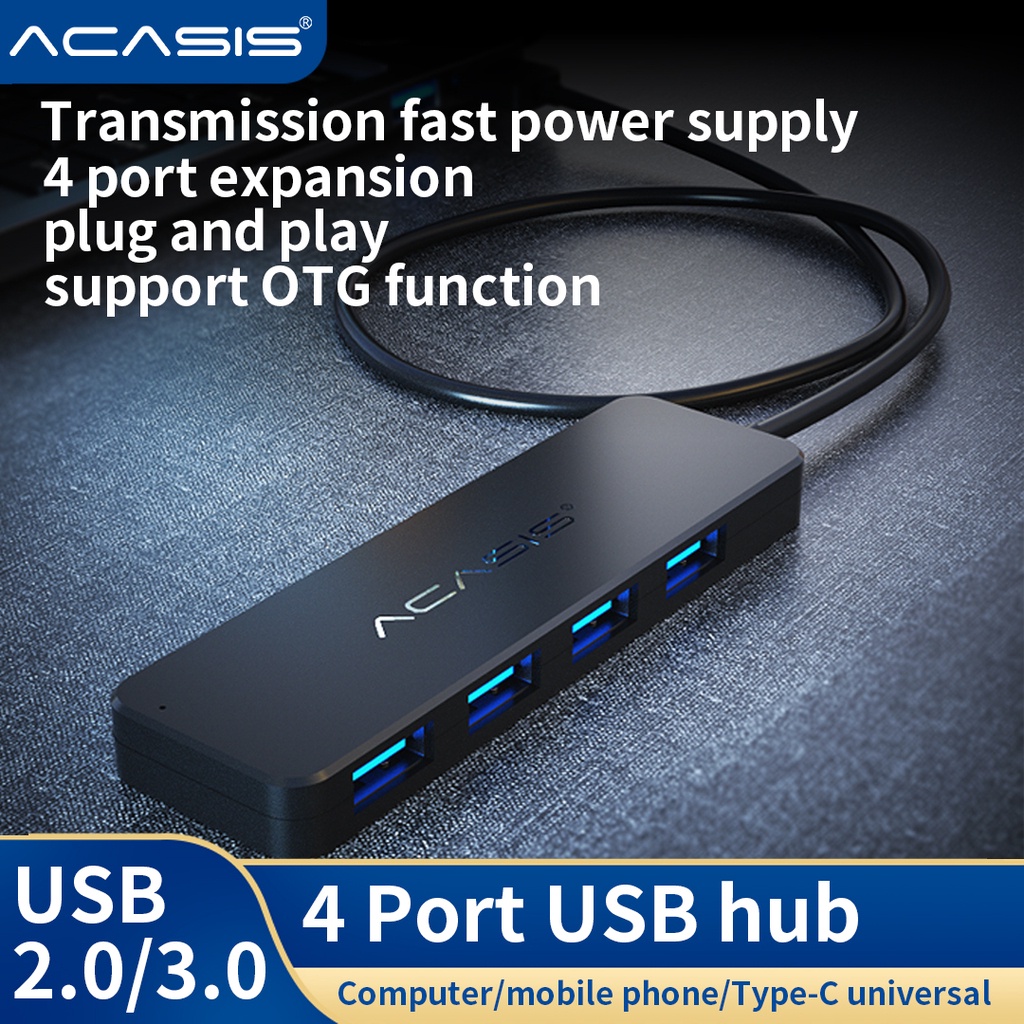 ?READY STOCK?USB 3.0 5Gbps SuperSpeed 4 Ports USB HUB (20cm x 60cm x 120cm)