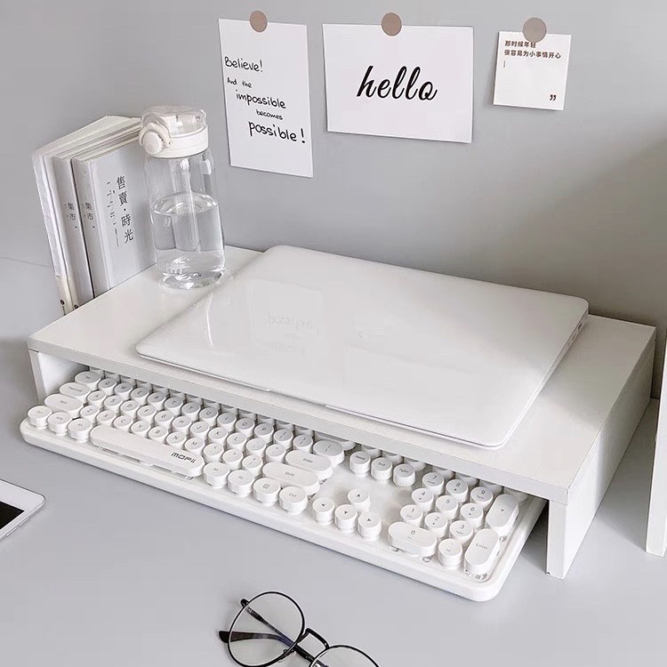 Wooden Monitor stand Rack/ Laptop Stand/ Desktop Organizer