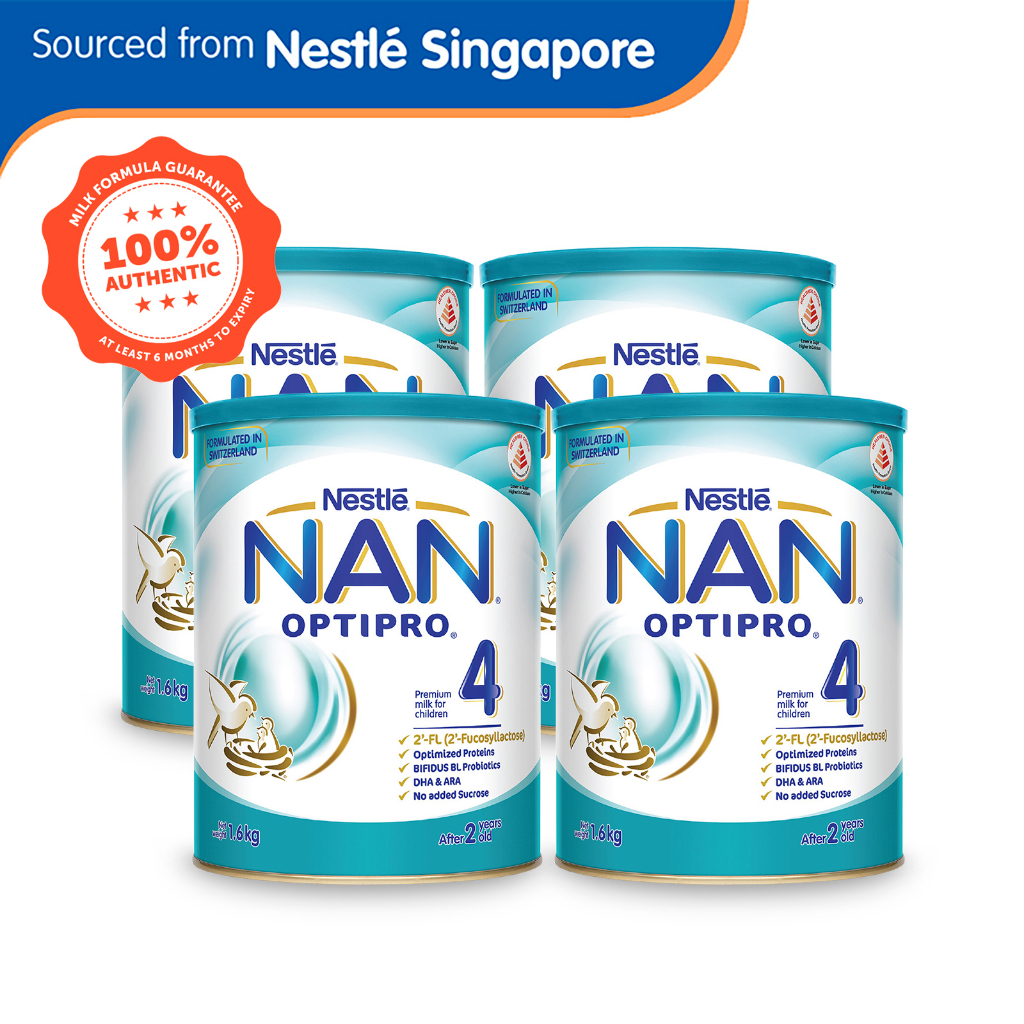 [Bundle of 4] Nestle NAN Optipro Stage 4 Growing Up Milk 1.6kg - From 24 Months