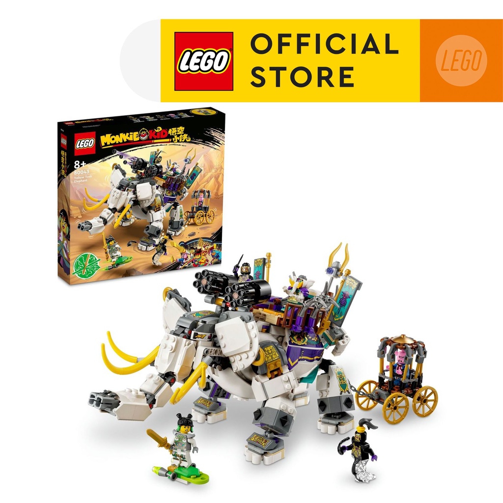 LEGO Monkie Kid 80043 Yellow Tusk Elephant Building Toys (844 Pieces)
