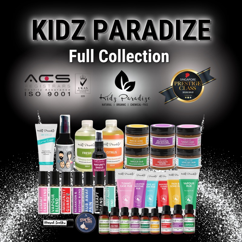 ?Ready Stock? Kidz Paradize KIDZPARADIZE Organic Natural Baby Newborn Balms Roll Ons Blends Essential Oils Vapour Rub