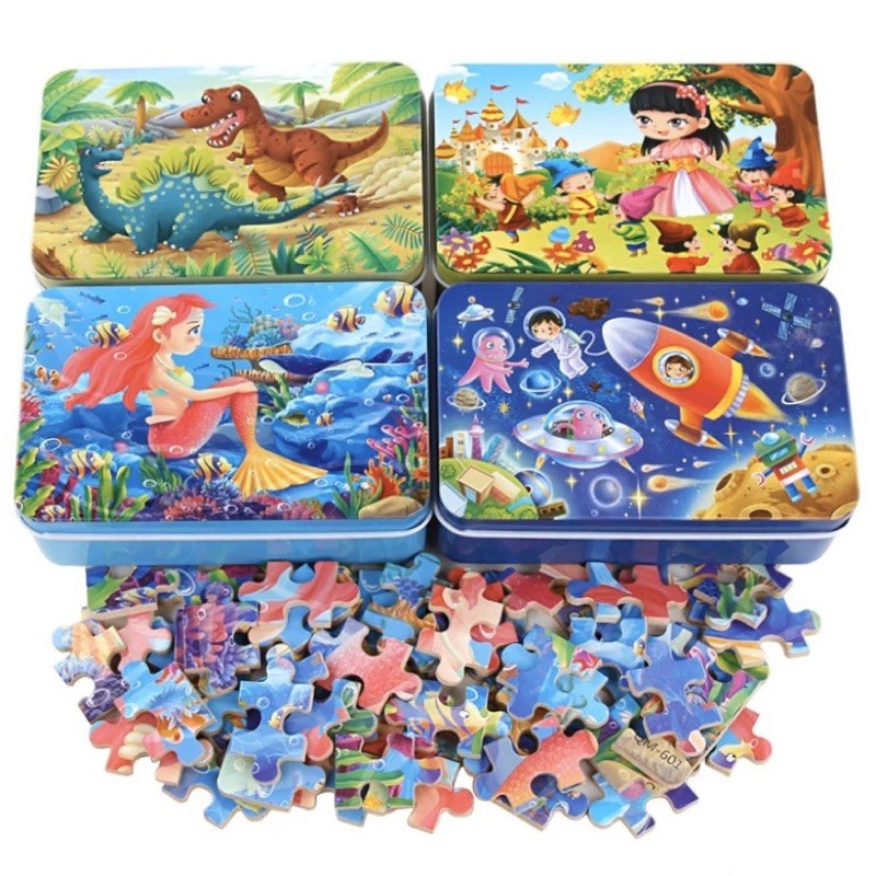 ?SG Ready Stock ? 60pcs Boys and Girls Jigsaw Puzzle Kids Educational toy