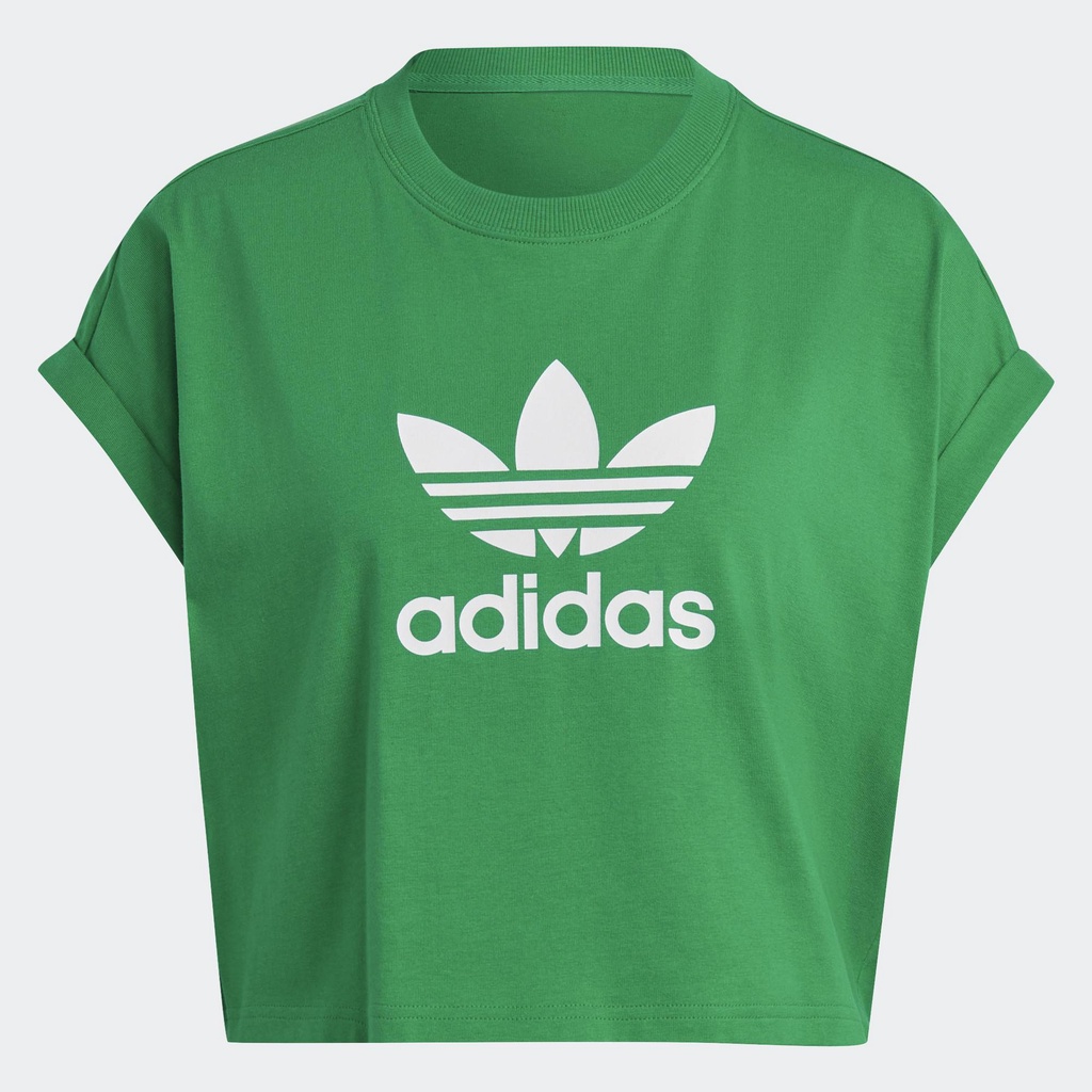 adidas Lifestyle Adicolor Classics Short Trefoil Tee Women Green IK6597