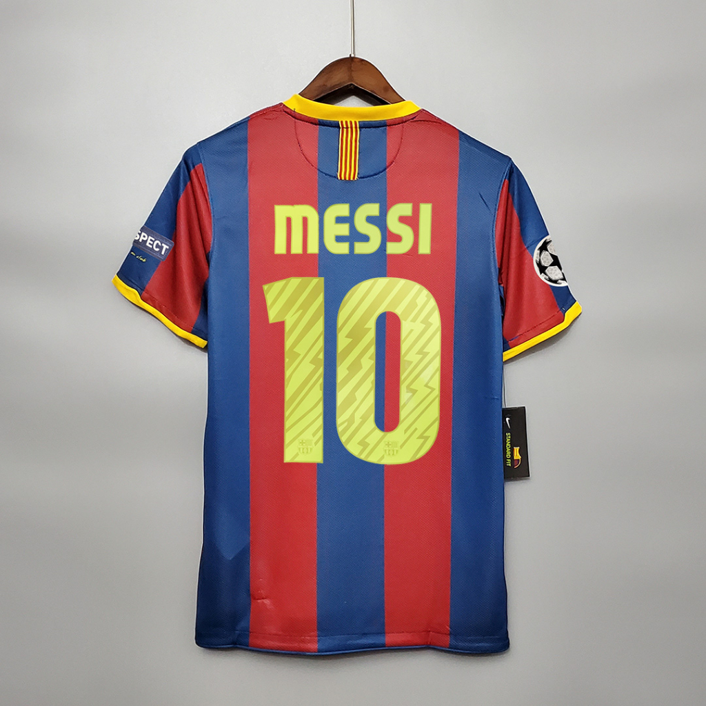 10-11 Barcelona MESSI XAVI Top Quality Home Retro Football Jersey custom T-shirt A.INIESTA