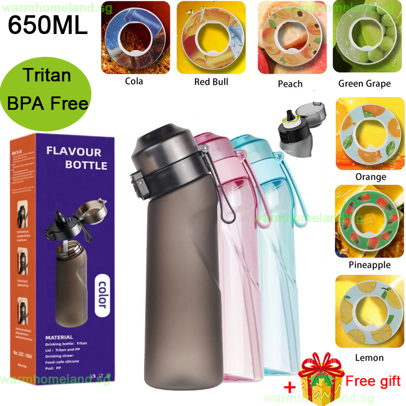 650ML Water Bottle 0 Sugar 0 Ka Flavour bottle BPA  free Sports Handle Tritan Water bottle with straw