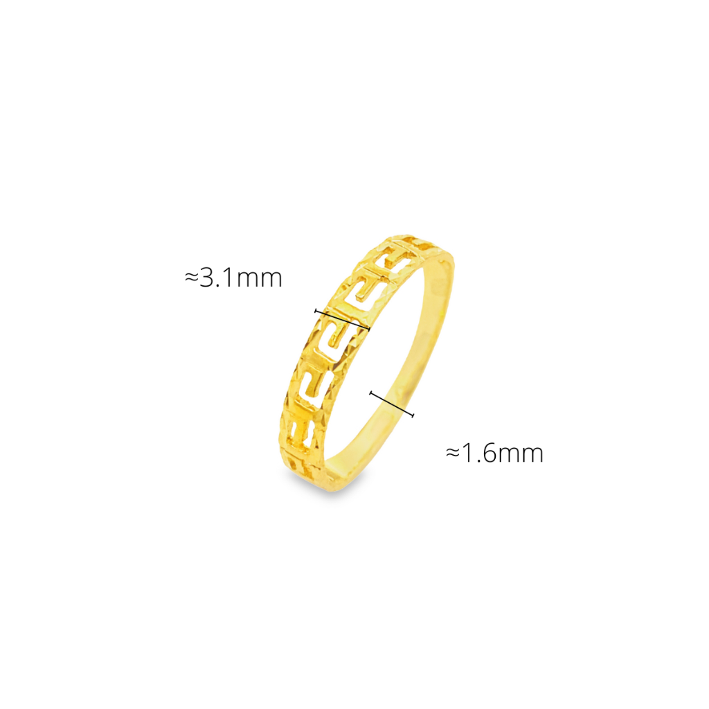 Top Cash Jewellery 916 Gold Half Design Ring