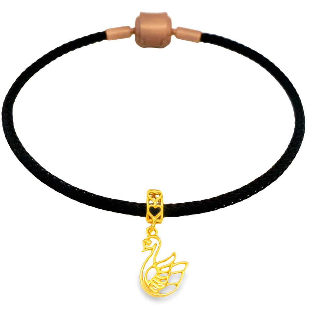 Top Cash Jewellery 916 Gold Swan Charm