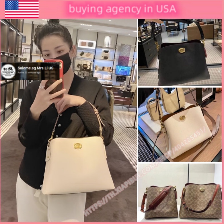 ⭐Mrs.Li purchasing the United States ️ 100% genuine Coâćh fashion women's shoulder bag / large bucket bag