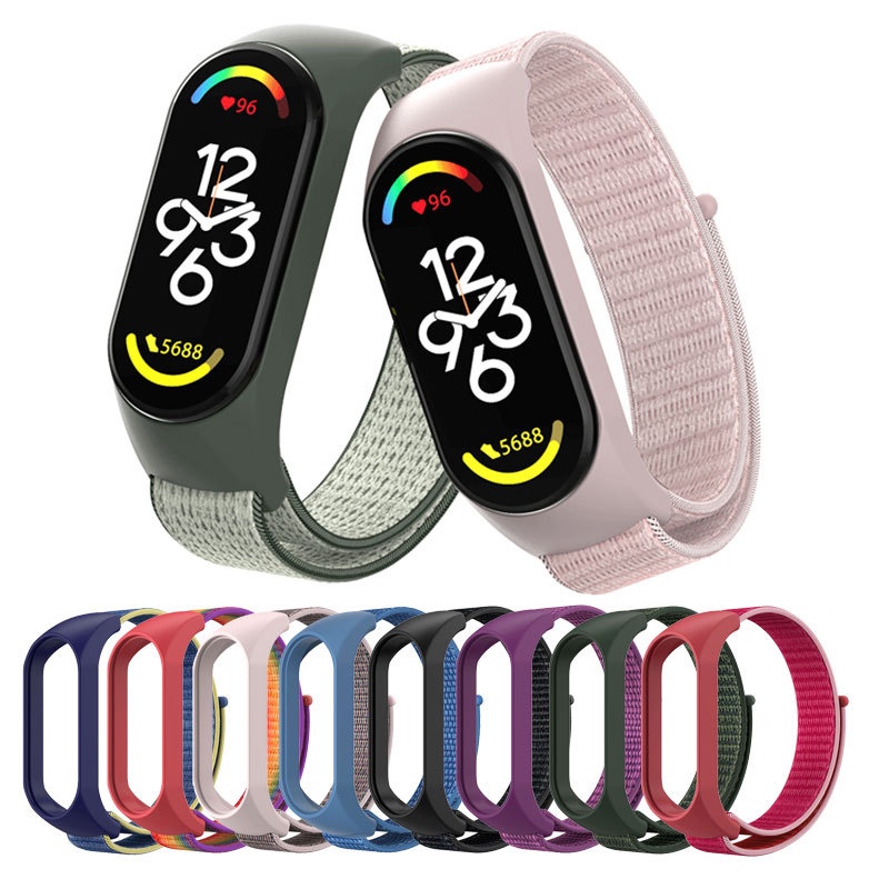 Nylon Strap for Xiaomi Mi Band 7 5 6 4 3 Wristband Sports Breathable Strap for Miband 7 Replacement Strap