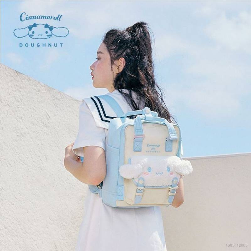 YB3 Doughnut Cinnamoroll Backpack Girl cute School bag Large capacity Travel backpack for women Waterproof BY3