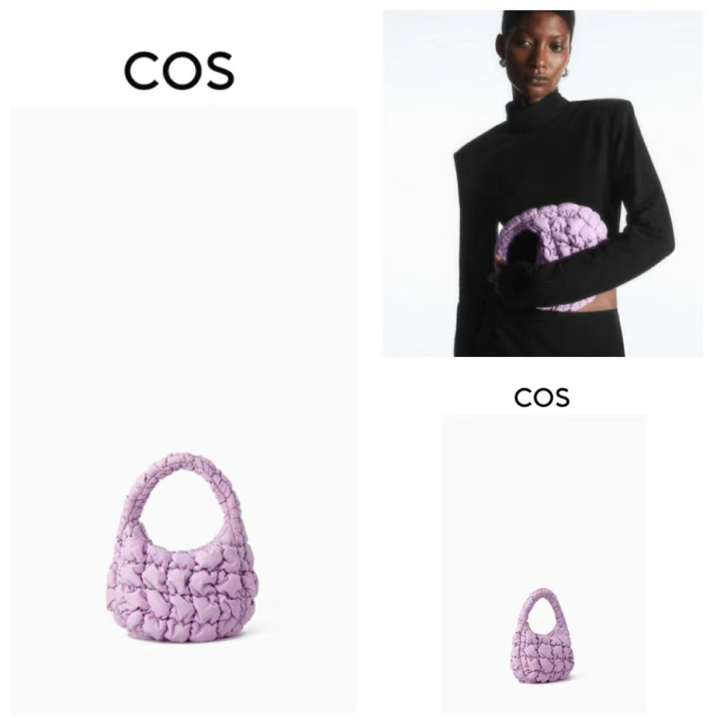 ♚Poofy bag COS mini micro puffer bag fluffy bag jiaozi bag handbag