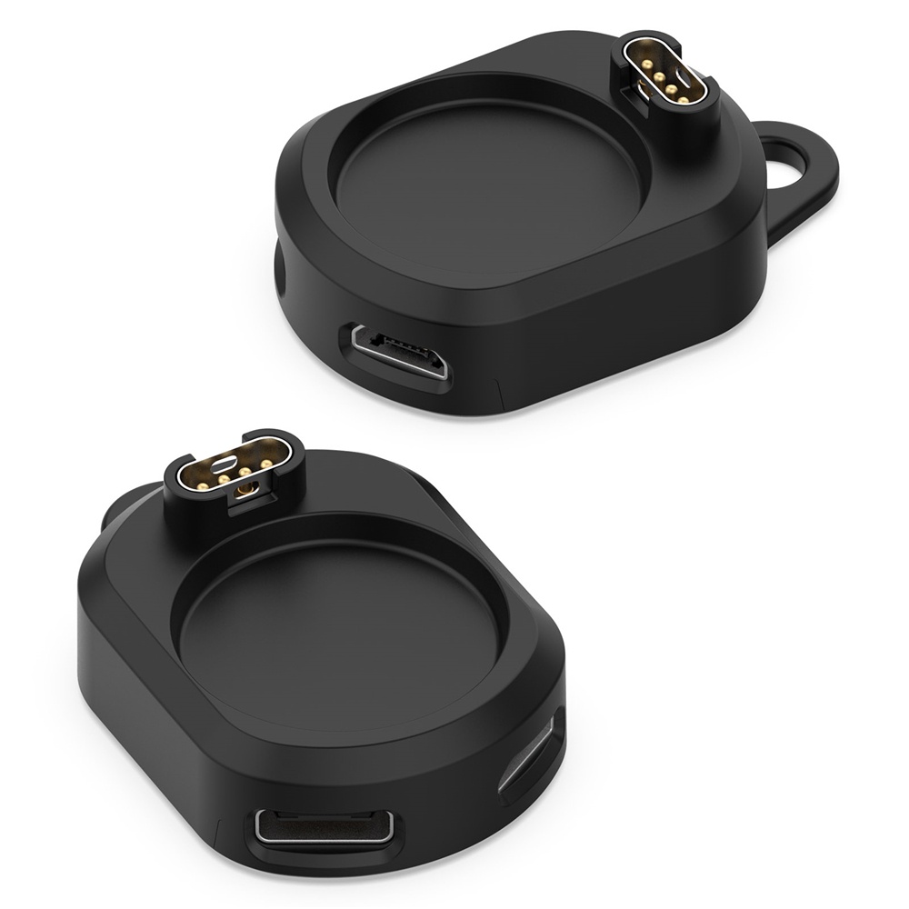 Portable Charging Dock Charger for Garmin Fenix 7 7S 7X Forerunner 955 255 255S Type-C and Micro Dual Input Ports Interface