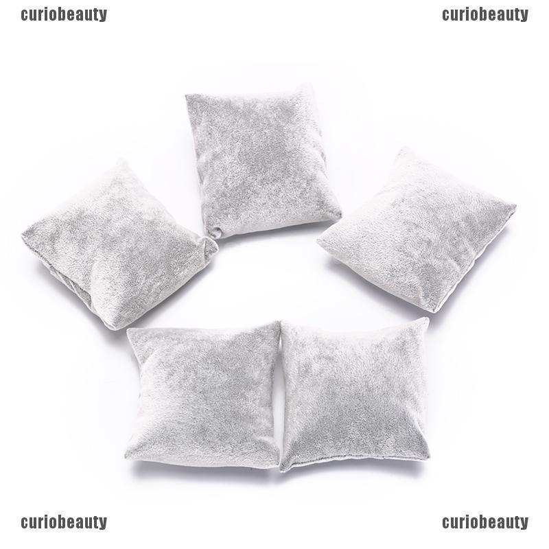 [Hea&amp;Fa] set of 5 grey velvet watch bracelet pillows cushions for case box