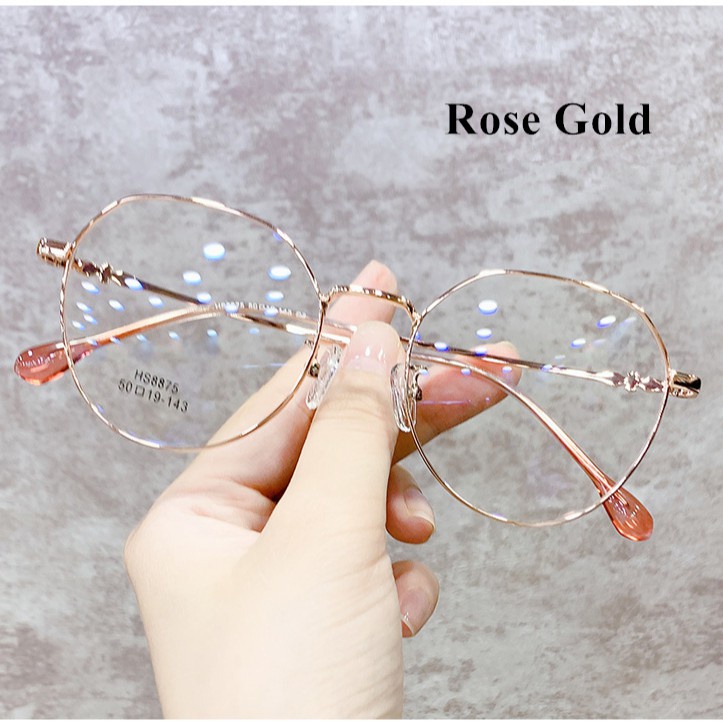 【Ready Stock】Korean Anti Radiation Eyeglasses Round Metal Frame Eyeglasses Women/men