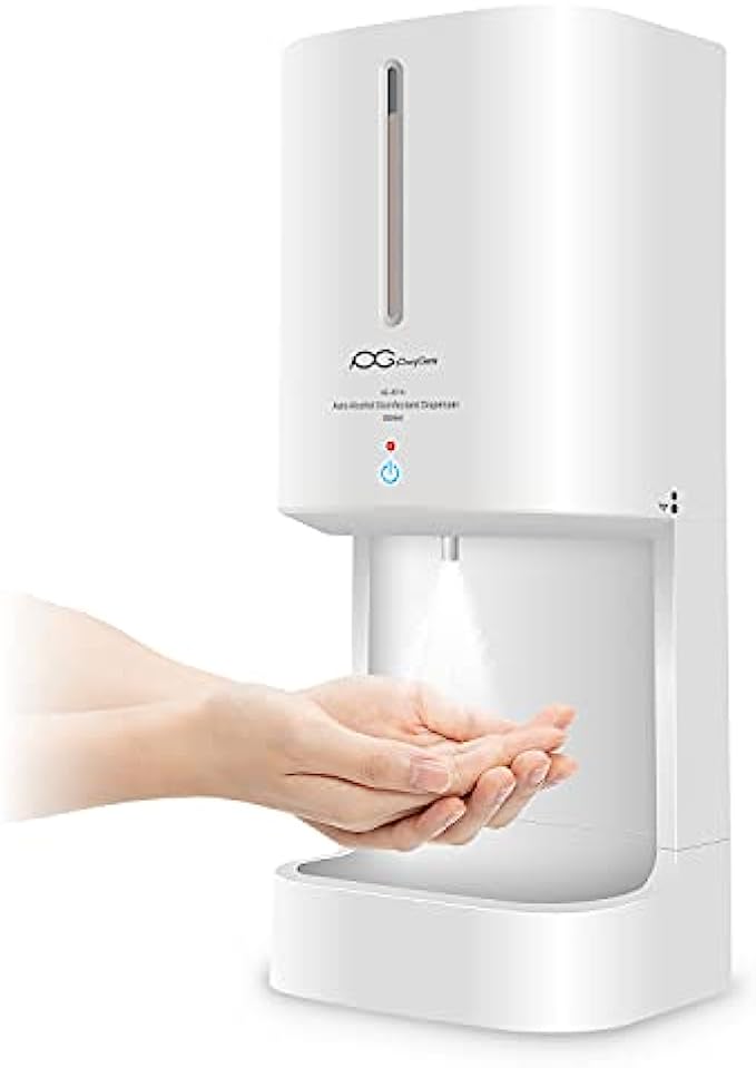 PolyGens 2500ml Dual Power Supply Automatic Alcohol Disinfectant Dispenser,Smart Power Management,Touchless Atomizing Alcohol Liquid Sanitizer Dispenser,Hands Free Alcohol Sanitizer Misty Dispenser