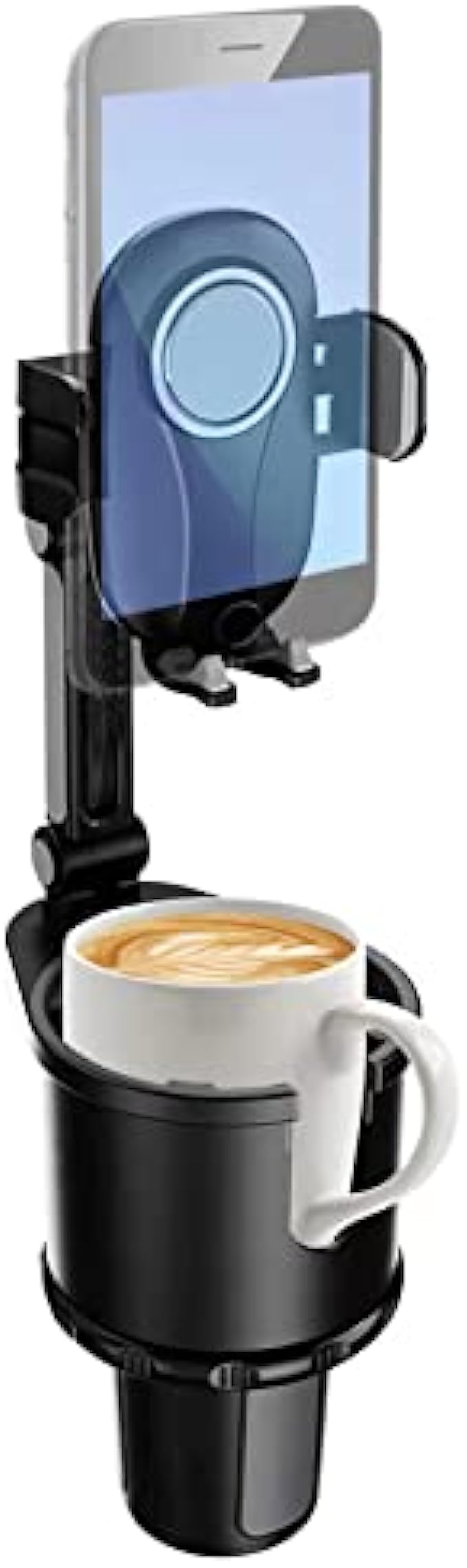 Qihoo Car Cup Holder Phone Mount Universal Multifunctional Cup Holder Cell Phone Holder for Car Adjustable Base with 360° Rotatable Cell Phone Cup Holder Fits All Smartphones iPhone Samsung