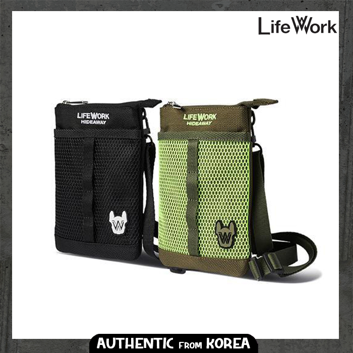 LIFEWORK WOMEN &amp; MEN Ladog Wappen Mesh Cross Bag 2 colors
